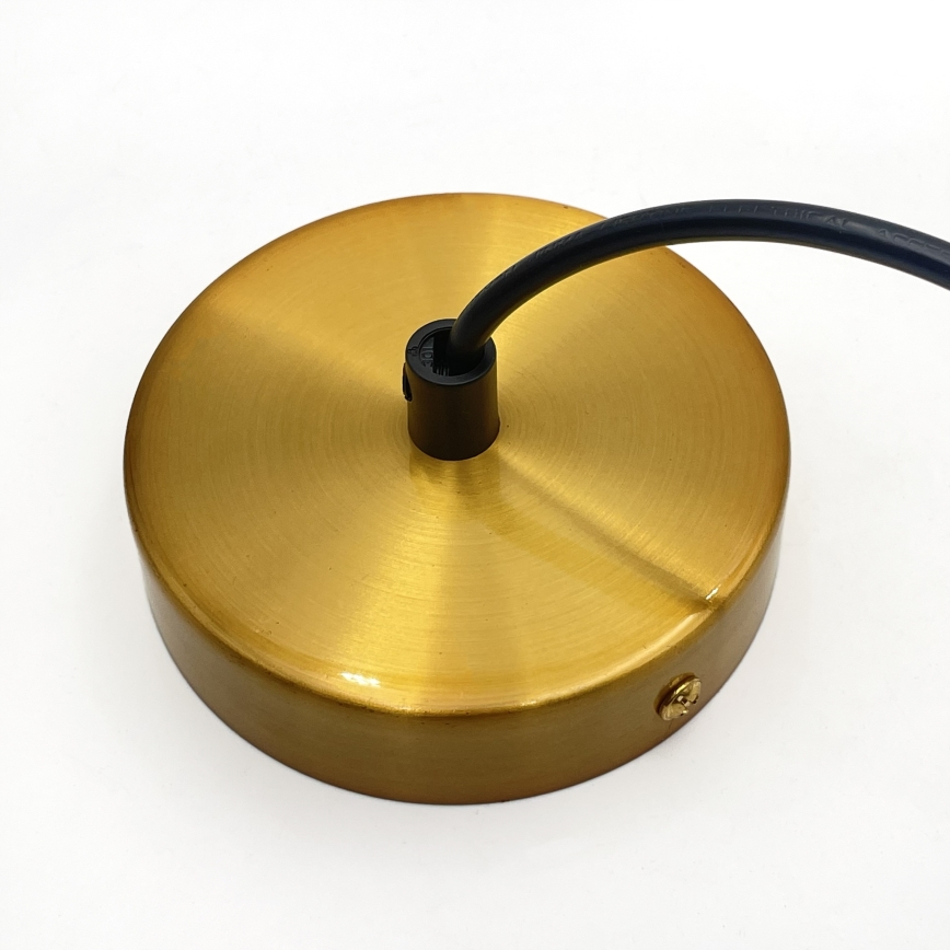 Pendul pe cablu HECTOR, 1xE27/15W/230V, alb/alamă, Ø 25 cm