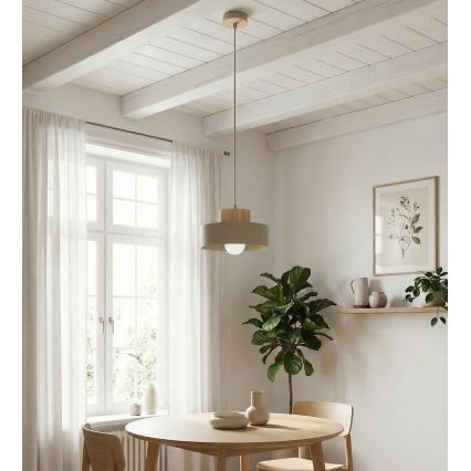 Pendul pe cablu KIVI 1xE27/15W/230V bej