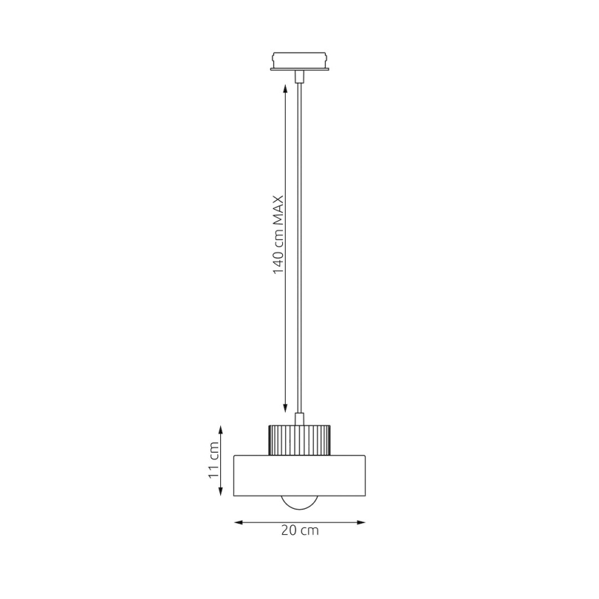 Pendul pe cablu KIVI 1xE27/15W/230V bej