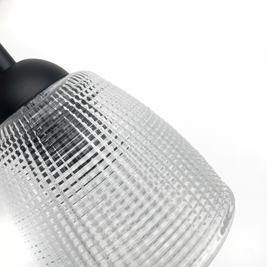 Pendul pe cablu LEANDRA 1xE27/15W/230V stejar/negru