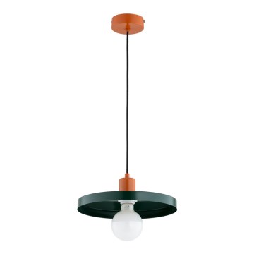 Pendul pe cablu LITO, 1xE27/15W/230V, verde/cupru