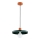 Pendul pe cablu LITO, 1xE27/15W/230V, verde/cupru