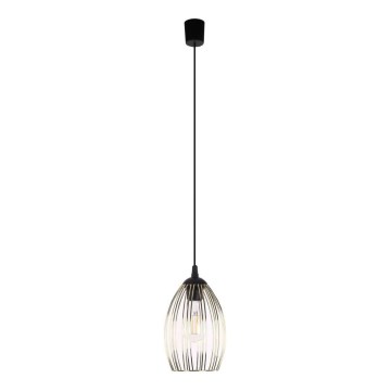 Pendul pe cablu LIZA 1xE27/15W/230V negru/auriu