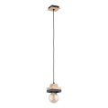 Pendul pe cablu MIKO 1xE27/15W/230V negru/bej