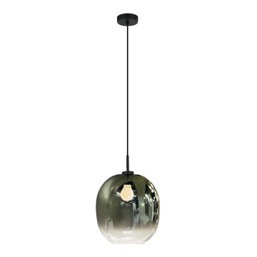 Pendul pe cablu MIRROR 1xE27/14W/230V verde fumuriu