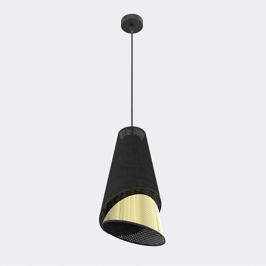 Pendul pe cablu MODA 1xE27/15W/230V negru/auriu