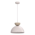 Pendul pe cablu NEVIS 1xE27/15W/230V, diam. 29 cm, crem