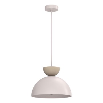 Pendul pe cablu NEVIS 1xE27/15W/230V, diam. 29 cm, crem