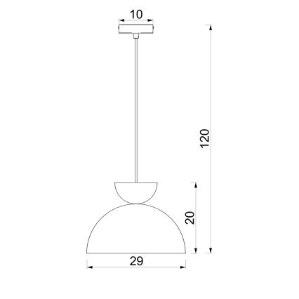 Pendul pe cablu NEVIS 1xE27/15W/230V, diam. 29 cm, crem