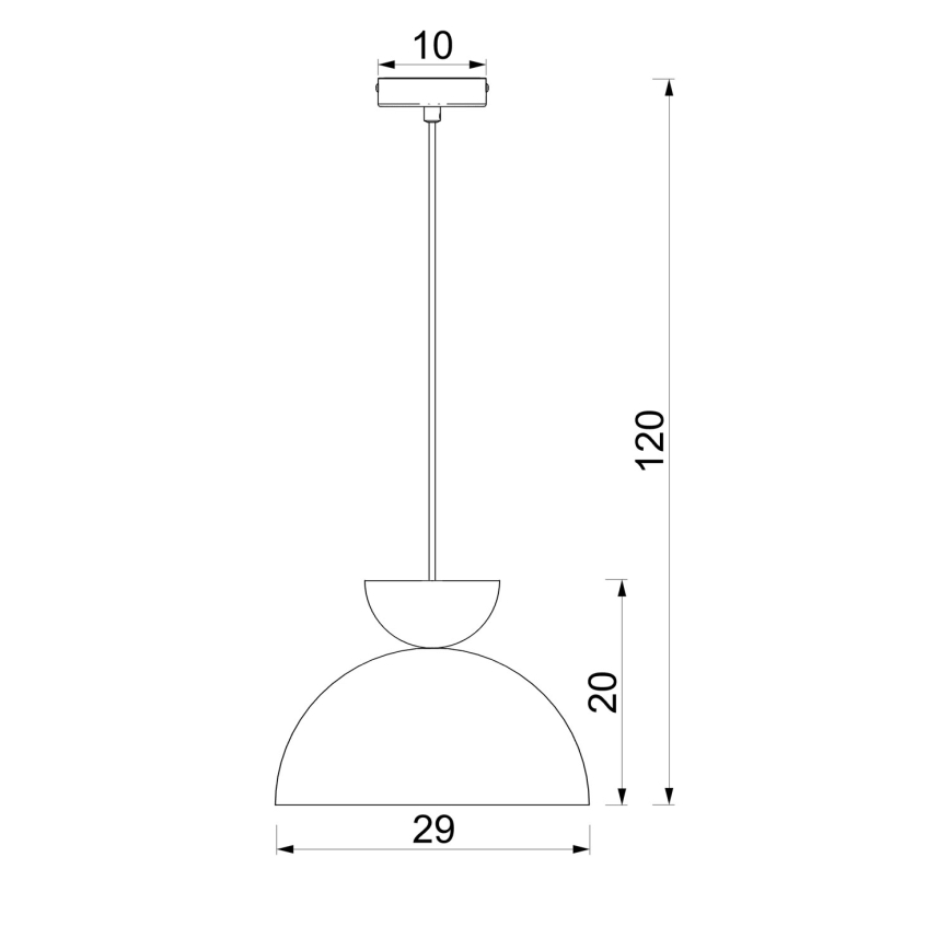 Pendul pe cablu NEVIS 1xE27/15W/230V, diam. 29 cm, crem