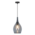 Pendul pe cablu NEXT 1xE27/40W/230V negru fumuriu