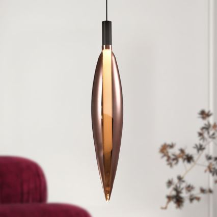 Pendul pe cablu NORDIC 1xG9/5W/230V negru/cupru