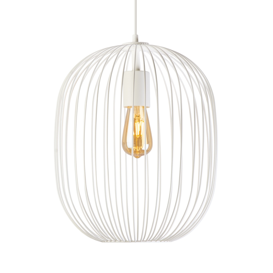 Pendul pe cablu OVELLA, 1xE27/15W/230V, Ø 34 cm, crem