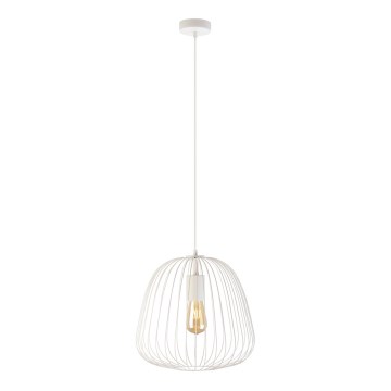 Pendul pe cablu OVELLA 1xE27/15W/230V, Ø 36 cm, crem