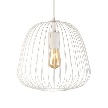 Pendul pe cablu OVELLA 1xE27/15W/230V, Ø 36 cm, crem