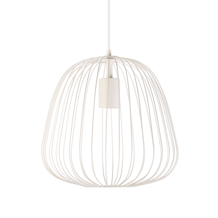 Pendul pe cablu OVELLA 1xE27/15W/230V, Ø 36 cm, crem