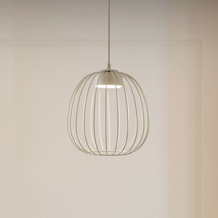 Pendul pe cablu OVELLA 1xGX53/10W/230V Ø 25 cm, crem
