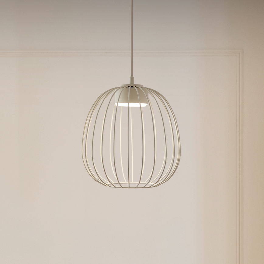 Pendul pe cablu OVELLA 1xGX53/10W/230V Ø 25 cm, crem