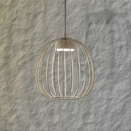 Pendul pe cablu OVELLA 1xGX53/10W/230V Ø 25 cm, crem