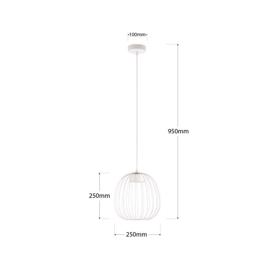 Pendul pe cablu OVELLA 1xGX53/10W/230V Ø 25 cm, crem