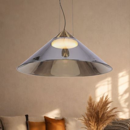 Pendul pe cablu PRESTO 1xGX53/10W/230V, diametru 50 cm, auriu/gri fumuriu