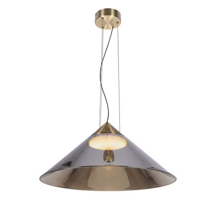 Pendul pe cablu PRESTO 1xGX53/10W/230V, diametru 50 cm, auriu/gri fumuriu