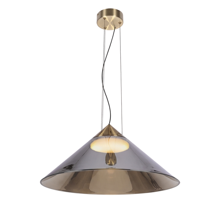 Pendul pe cablu PRESTO 1xGX53/10W/230V, diametru 50 cm, auriu/gri fumuriu