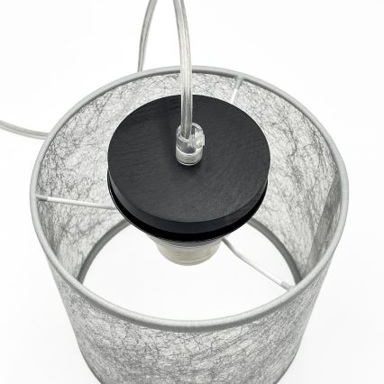 Pendul pe cablu ROSA 1xE27/60W/230V negru/gri