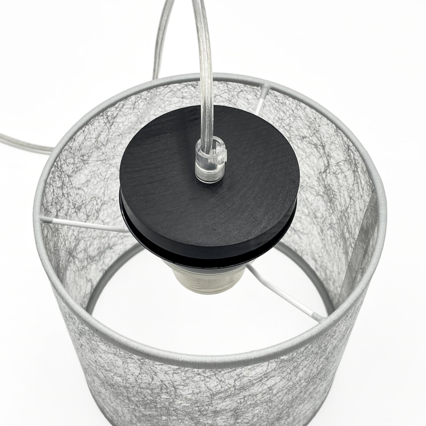 Pendul pe cablu ROSA 1xE27/60W/230V negru/gri