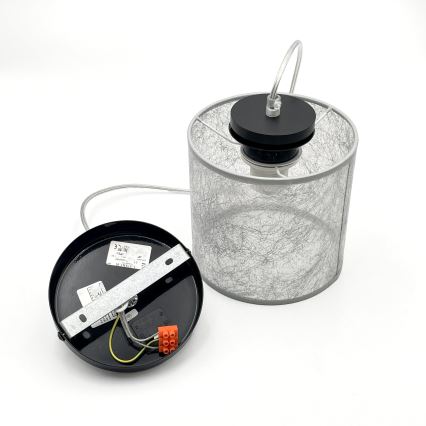 Pendul pe cablu ROSA 1xE27/60W/230V negru/gri