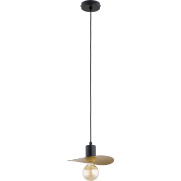 Pendul pe cablu SAVANA, 1xE27/15W/230V, Ø 23 cm, negru/auriu