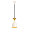 Pendul pe cablu SIVANI 1xE27/40W/230V alb/cupru