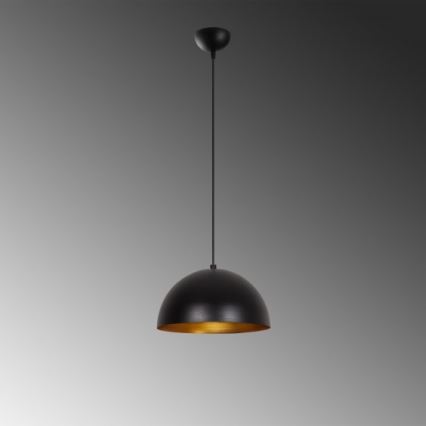 Pendul pe cablu SIVANI 1xE27/40W/230V Ø 30 cm negru/cupru