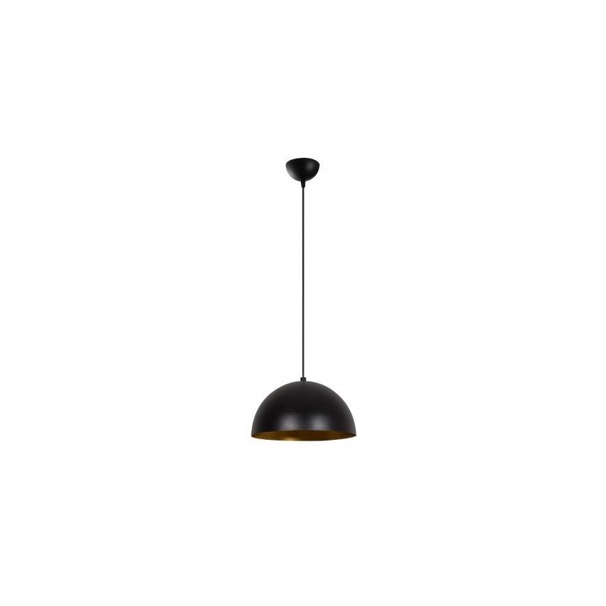Pendul pe cablu SIVANI 1xE27/40W/230V Ø 30 cm negru/cupru