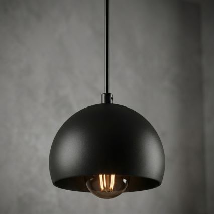 Pendul pe cablu SOOL 1xE27/15W/230V Ø 15 cm, negru