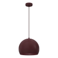 Pendul pe cablu SOOL 1xE27/15W/230V Ø27 cm, vișiniu
