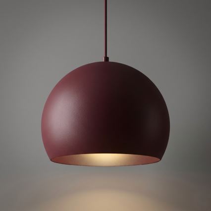 Pendul pe cablu SOOL 1xE27/15W/230V Ø27 cm, vișiniu