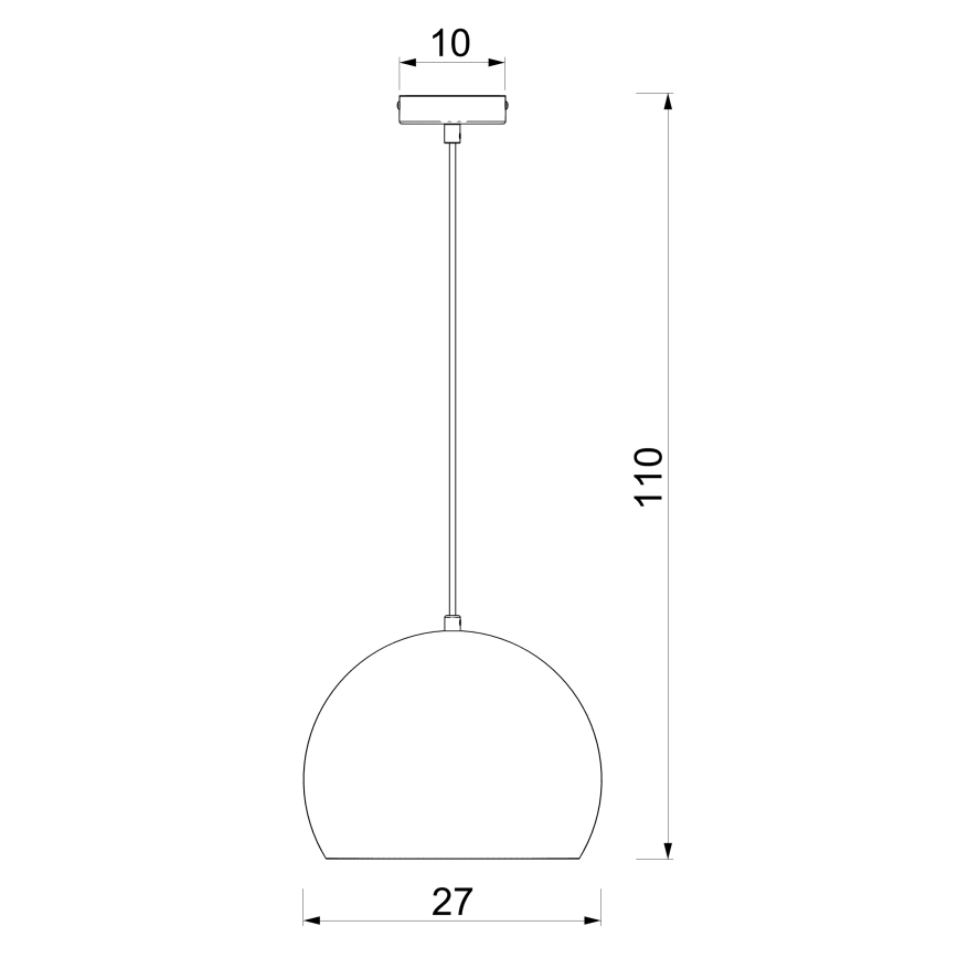 Pendul pe cablu SOOL 1xE27/15W/230V Ø27 cm, vișiniu