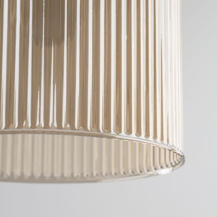 Pendul pe cablu SOPHIA 1xE14/10W/230V negru/bej fumuriu