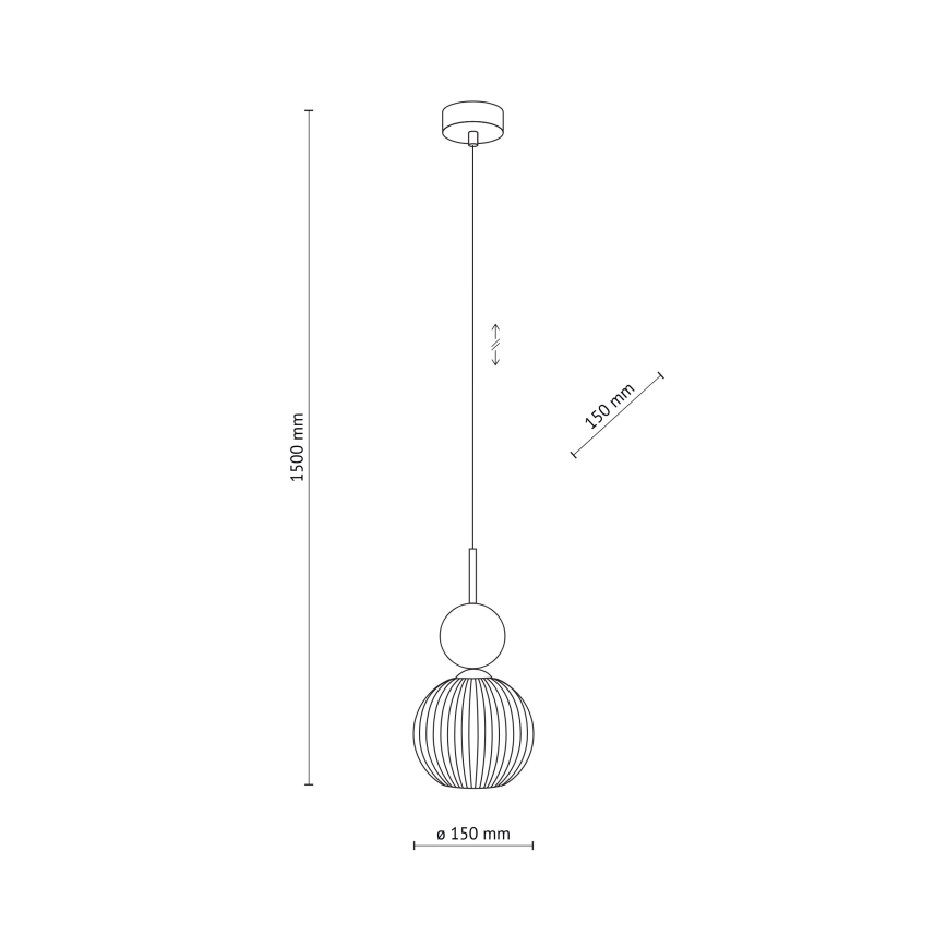 Pendul pe cablu SOPHIA 1xE14/10W/230V negru/verde/bej fumuriu