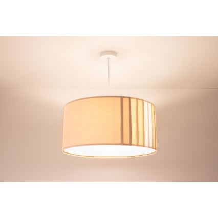 Pendul pe cablu STRIPES 1xE27/60W/230V Ø 40 cm, bej