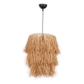 Pendul pe cablu TASSEL 1xE27/40W/230V, abajur din rafie