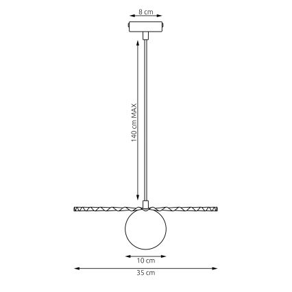 Pendul pe cablu UMBRA 1xG9/8W/230V, negru