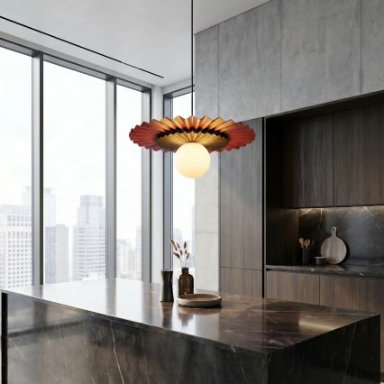Pendul pe cablu UMBRA 1xG9/8W/230V negru/portocaliu