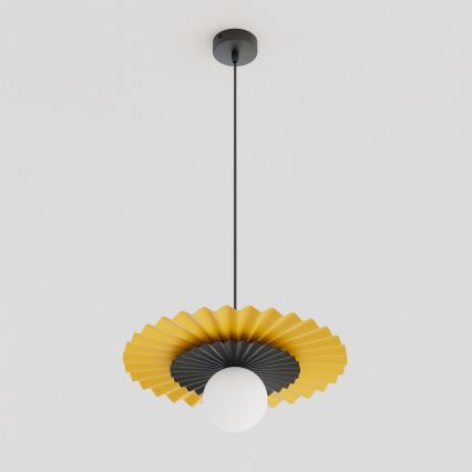 Pendul pe cablu UMBRA 1xG9/8W/230V negru/portocaliu