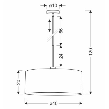 Pendul pe cablu VANTI, 1xE27/40W/230V, verde