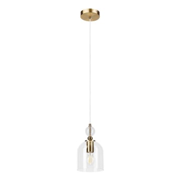 Pendul pe cablu VELARE 1xE27/15W/230V auriu/transparent