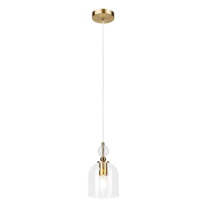 Pendul pe cablu VELARE 1xE27/15W/230V auriu/transparent