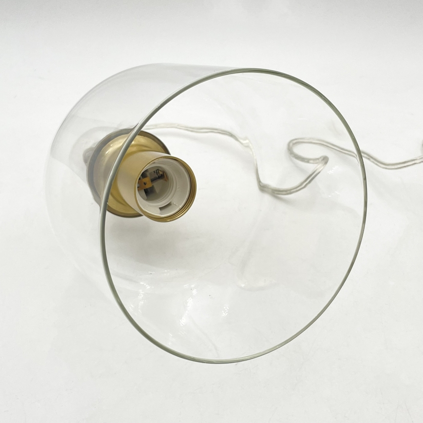 Pendul pe cablu VELARE 1xE27/15W/230V auriu/transparent
