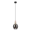 Pendul pe cablu VELLO, 1xE27/15W/230V, negru/roz prăfuit/bej/negru